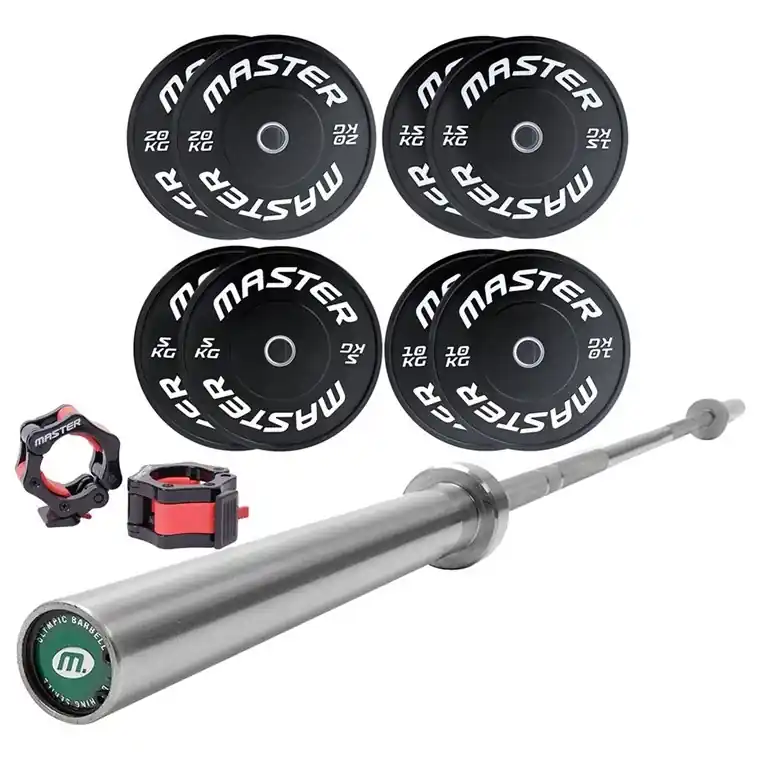 Master Fitness Bumperpaket 120 kg, Skivstångsset Bumper Utförsäljning