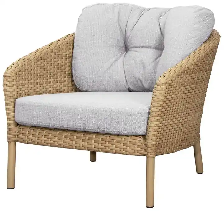 Handla nu Ocean Large Cane-line Soft Rope, Dark grey/Dark grey, Cane-line Wove Loungefåtölj