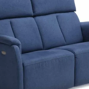 2-sits soffa Gelso, med klädsel i tyg / läder / konstläder risnedsättning