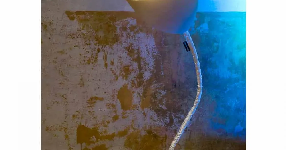 Design golvlampa In-es.artdesign Blomma Målad betong Endast idag