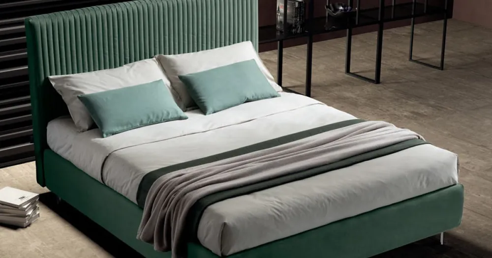 Beställ nu Dubbelsäng 160x190 med Multi-Stripe Narrow Band Quilting - Meduse