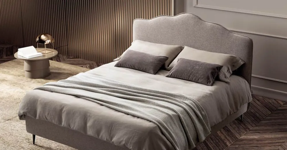 Dubbelsäng 160x190 med perimeter volanggavel Made in Italy - Rest Expressleverans