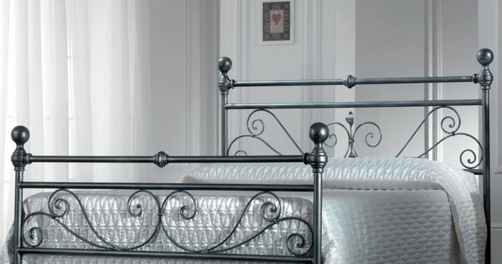 Dubbelsäng i Svart Silver Tubular Iron Made in Italy - Geometri Expressleverans