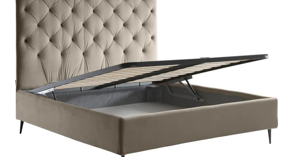 Utförsäljning Dubbelsäng med förvaringsbox och bas 160x190 Made in Italy - Sallie