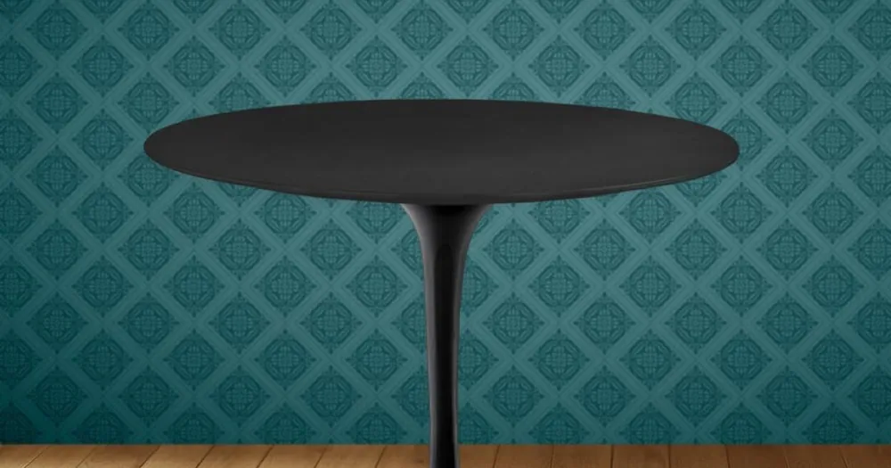 Premium Eero Saarinen Tulip soffbord H 41 i Domoos keramik Tillverkad i Italien - Scharlakansröd