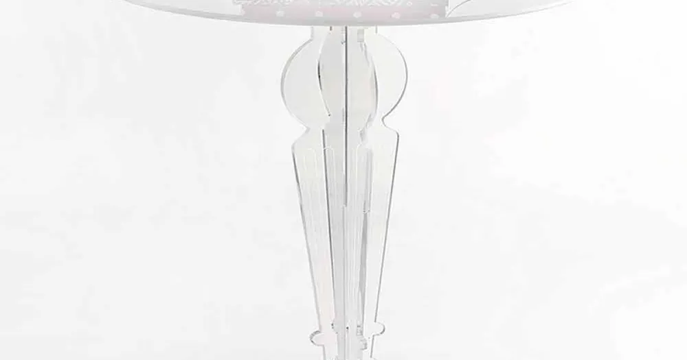 Rabatter Klassisk design litet bord i akrylkristall H 64 cm, Cles