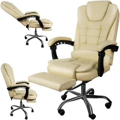 Ergonomisk Kontorsstol med Fotstöd och Gummihjul Rea