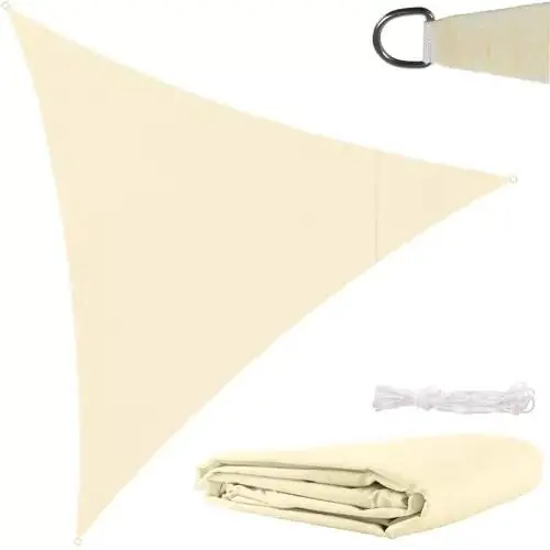 Beställ idag Vattentätt Triangulärt Solsegel 3x3x3m Beige