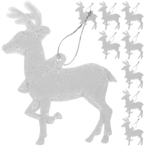 Glittrande Renfigurer 9-pack - Barnvänliga Dekorationer Trygg betalning