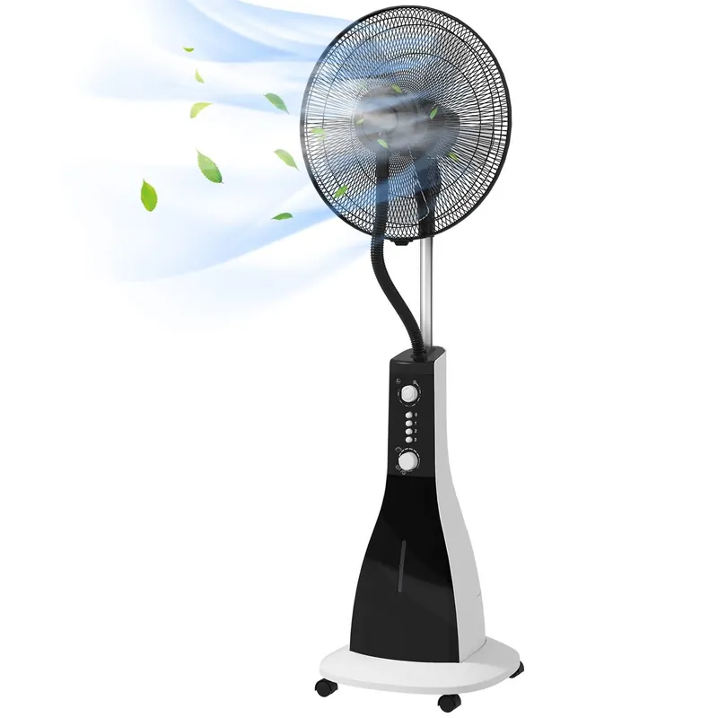 Svart Oscillerande Piedestalfläkt med Mistfunktion Sänkt pris
