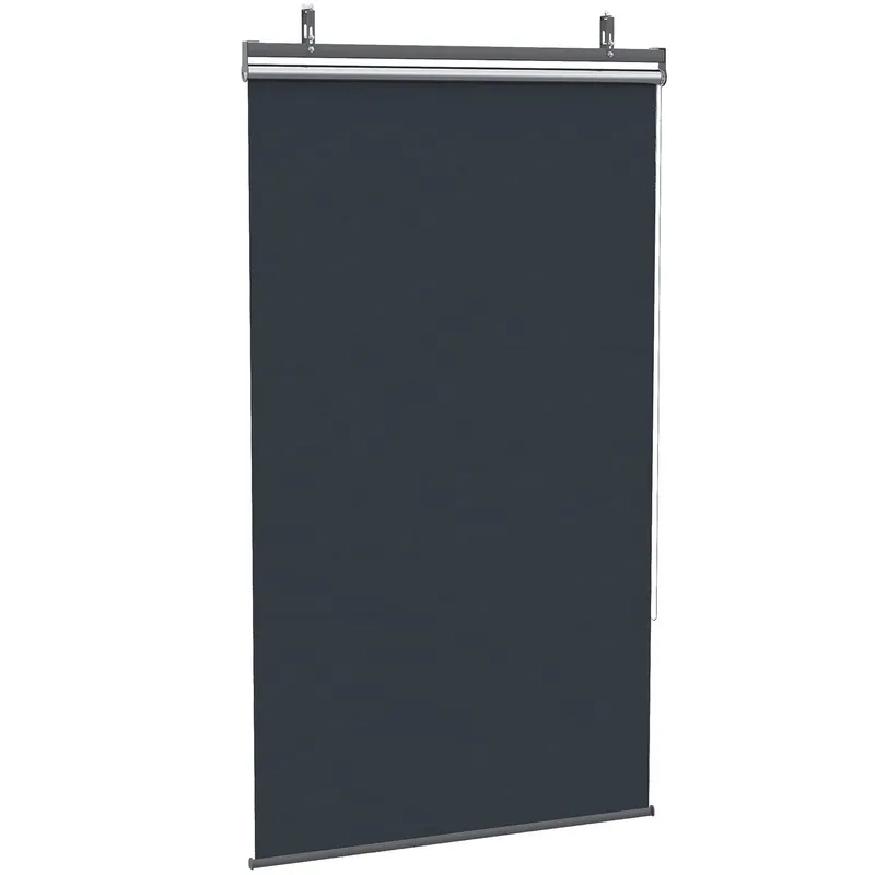 Mörkgrå Balkonggardin med Solskydd 124x222 cm Begränsat antal