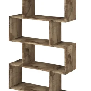 I lager Vertikal Design Vägg Bokhylla Vardagsrum i Trä 3 Finishes - Minetta