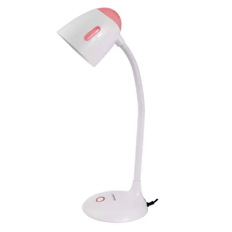 Esperanza - Skrivbordslampa med Flexibel Arm - Vit/Rosa risnedsättning