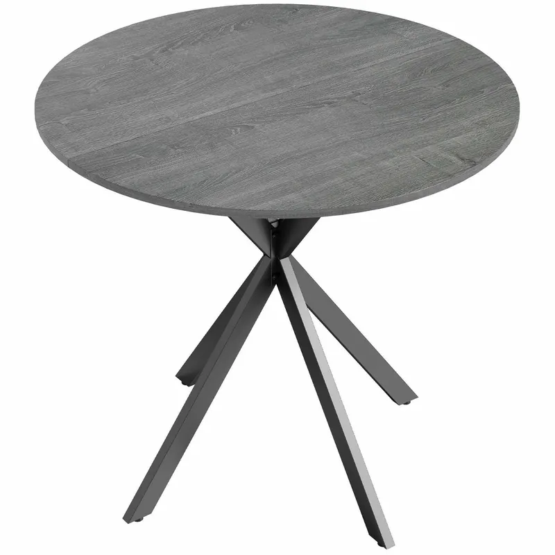 Fynd Runt köksbord, 80 cm, kompakt grå spånskiva