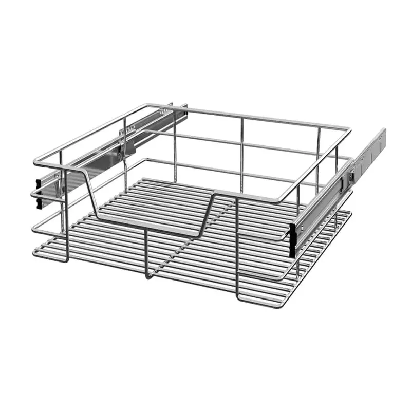 Teleskopisk eftermonteringslåda – 40 cm, krom, enkel installation Fynd