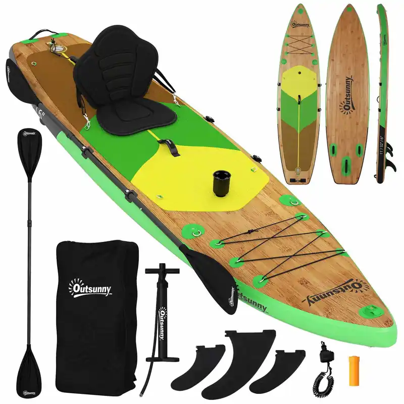 Uppblåsbart SUP-brädeset – 335 cm med kajakstol Expressleverans