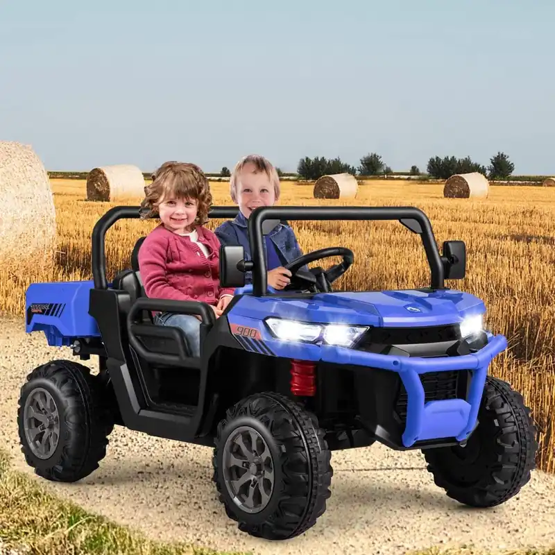 Sänkt pris Barndumper med fjärrkontroll, 2 säten och tippflak