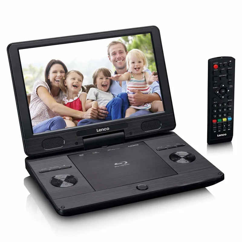 Trygg betalning Bärbar 11,5-tums Blu-ray DVD-spelare med USB- och SD-kortplats