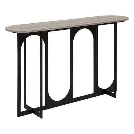 Reapris Konsolbord, metall och MDF, marmoreffekt, 140 cm