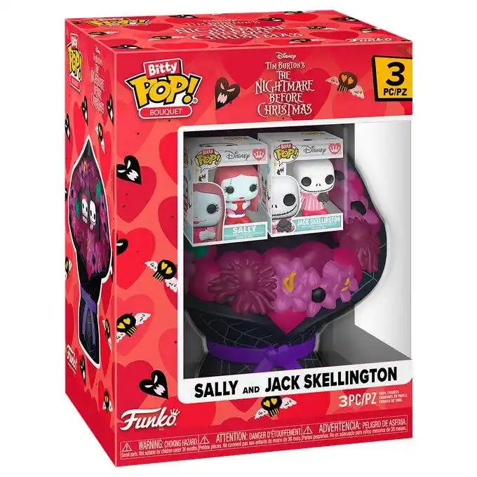 Lägg i varukorgen Bitty POP Bouquet-figur Disney Nightmare Before Christmas Sally och Jack Skellington Alla hjärtans dag