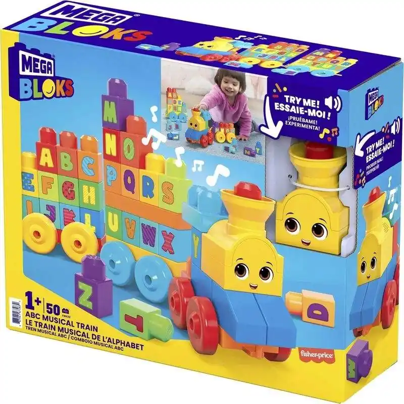 Mega Bloks ABC musiktåg 50 delar Trygg betalning