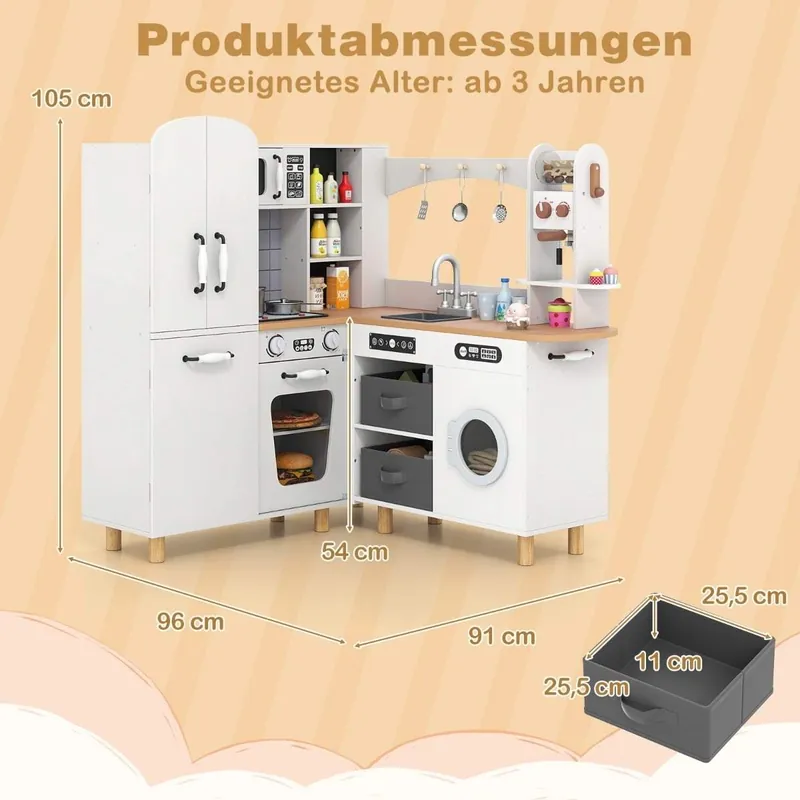 Kampanjpris Barnhörna Lekkök – Kylskåp, Kaffebryggare och Tvättmaskin