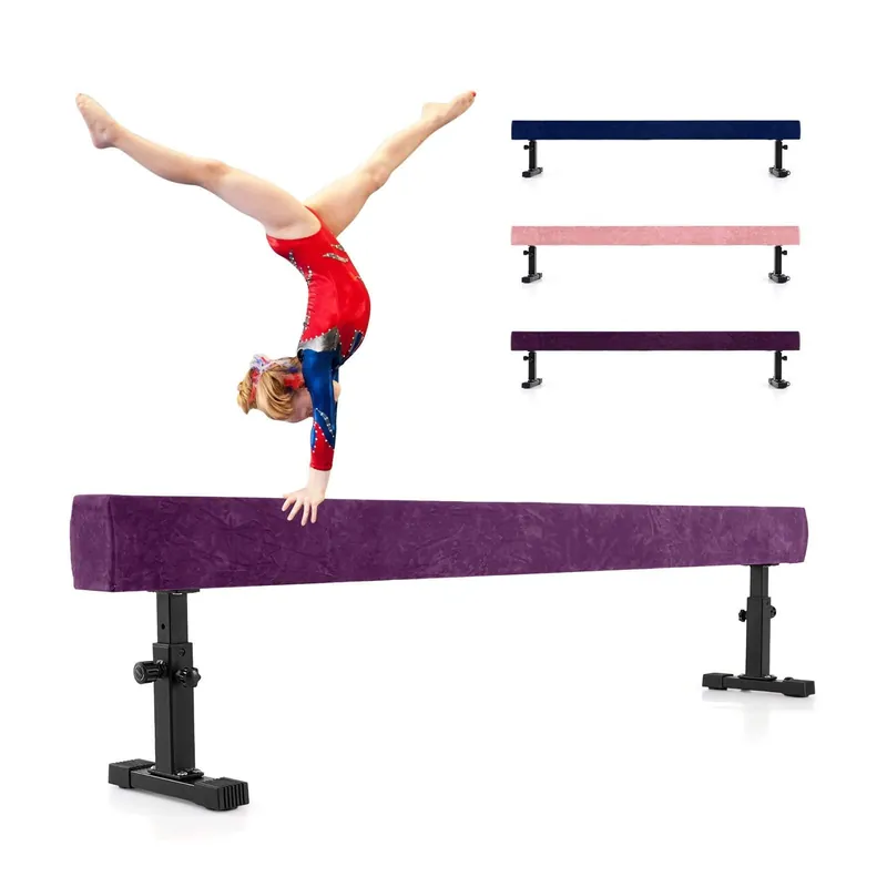 risnedsättning Justerbar gymnastikbom – 226 cm, 3 höjder, mockafinish